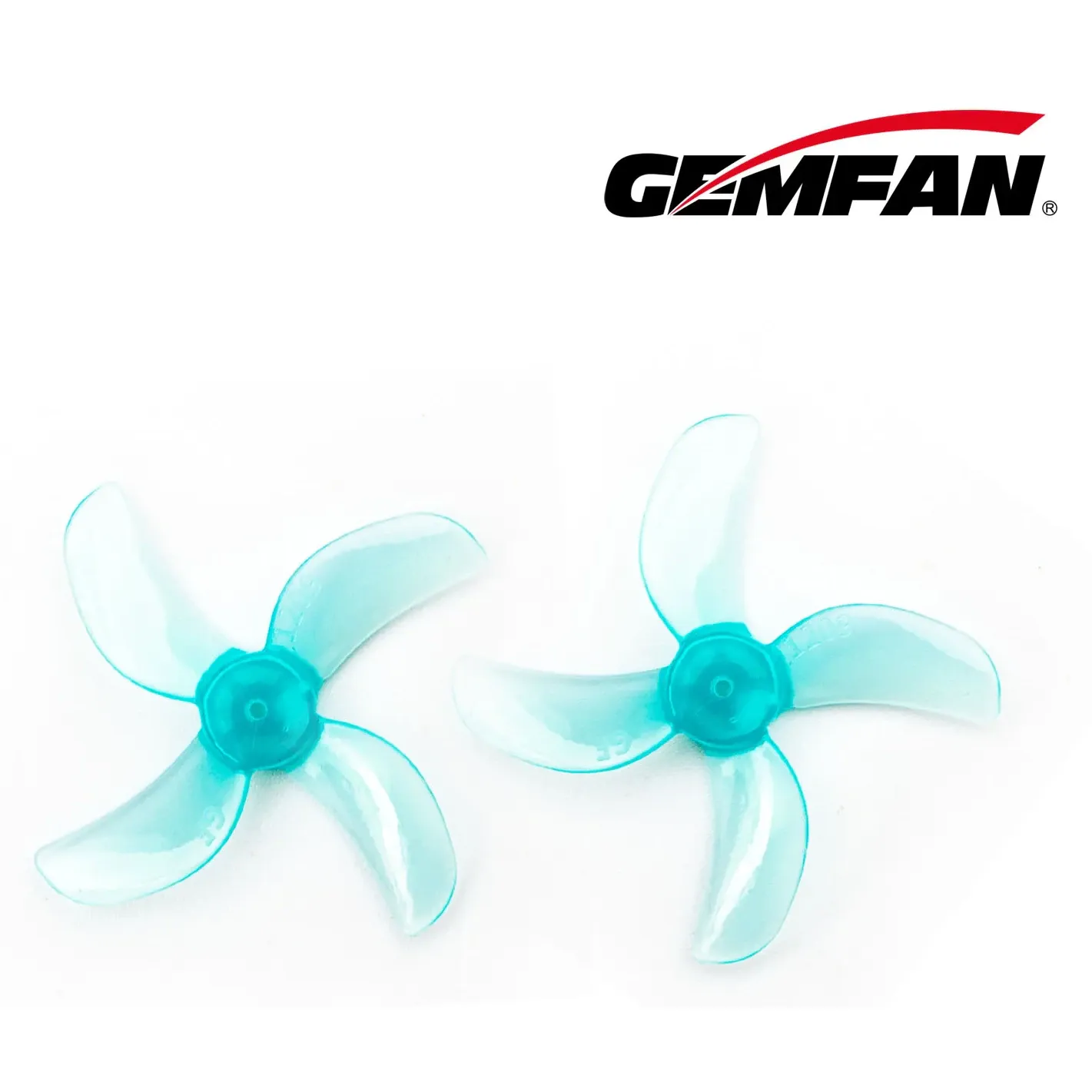 40mm 1609 PC 4-Blade Whoop Propeller (1mm/1.5mm Shaft) (Set of 8 — 4CW+4CCW) — Color: Clear Blue / Shaft: 1.5mm