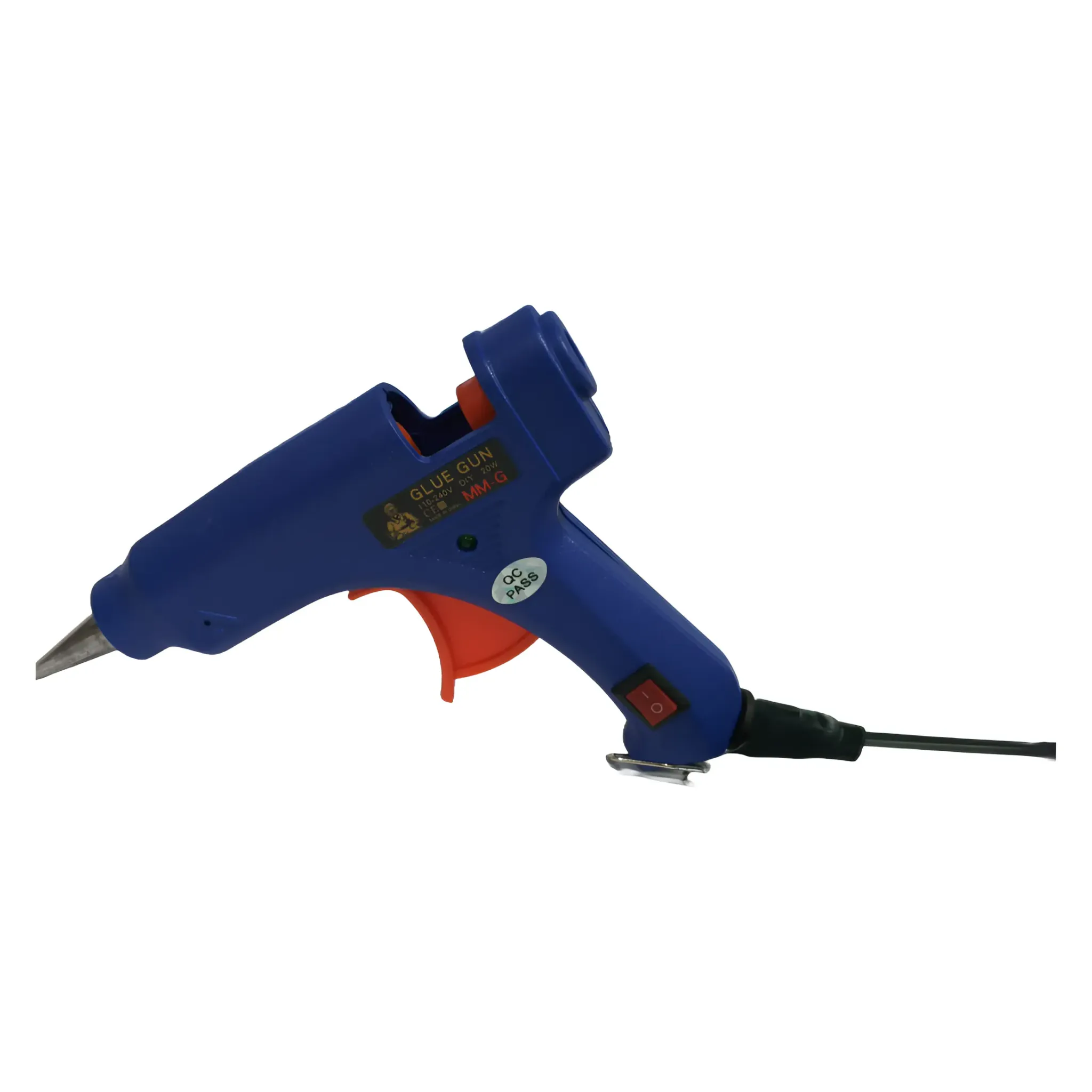 MM-G 20W Hot Melt Glue Gun with On/Off Switch, Blue