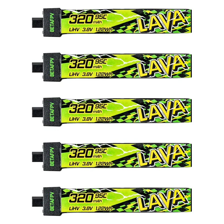 BetaFPV LAVA II 1S 320mAh Battery — Quantity: 5PC