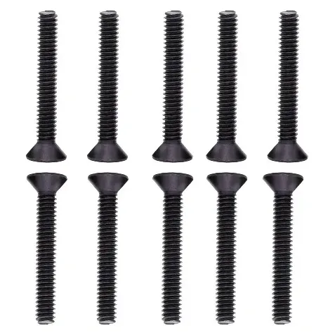 M2/M2.5/M3 Black Countersunk Hex Socket Screws (Pack of 10)