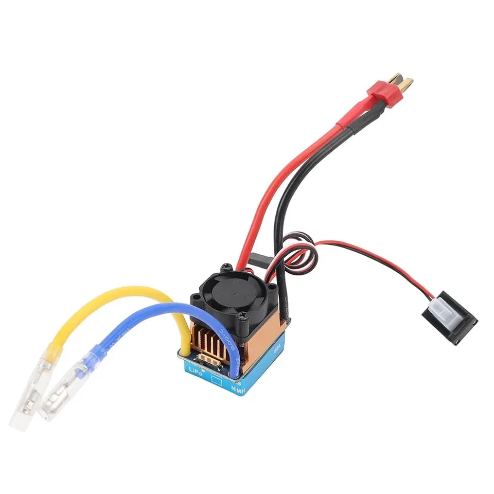 ReadyToSky 480A Brushed ESC (60A Continuous) with Cooling Fan for RC Cars & Boats