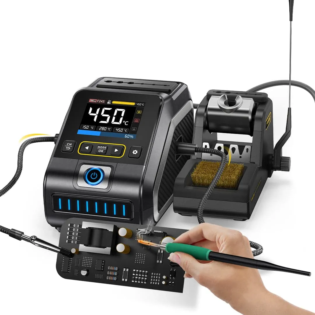 FNIRSI DWS-200 200W Rapid Heating Soldering Iron Station Kit
