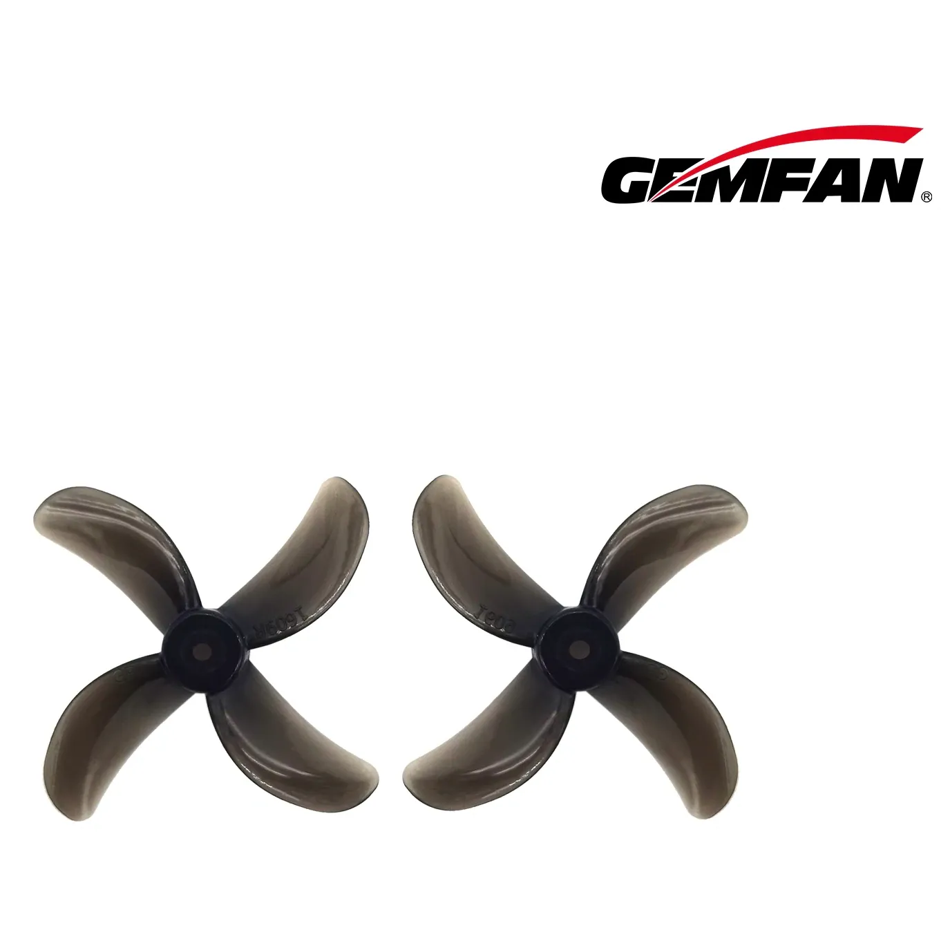 40mm 1609 PC 4-Blade Whoop Propeller (1mm/1.5mm Shaft) (Set of 8 — 4CW+4CCW) — Color: Clear Black / Shaft: 1.5mm