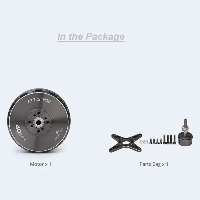 T-Motor AT7224 KV190 Long Shaft Brushless Motor