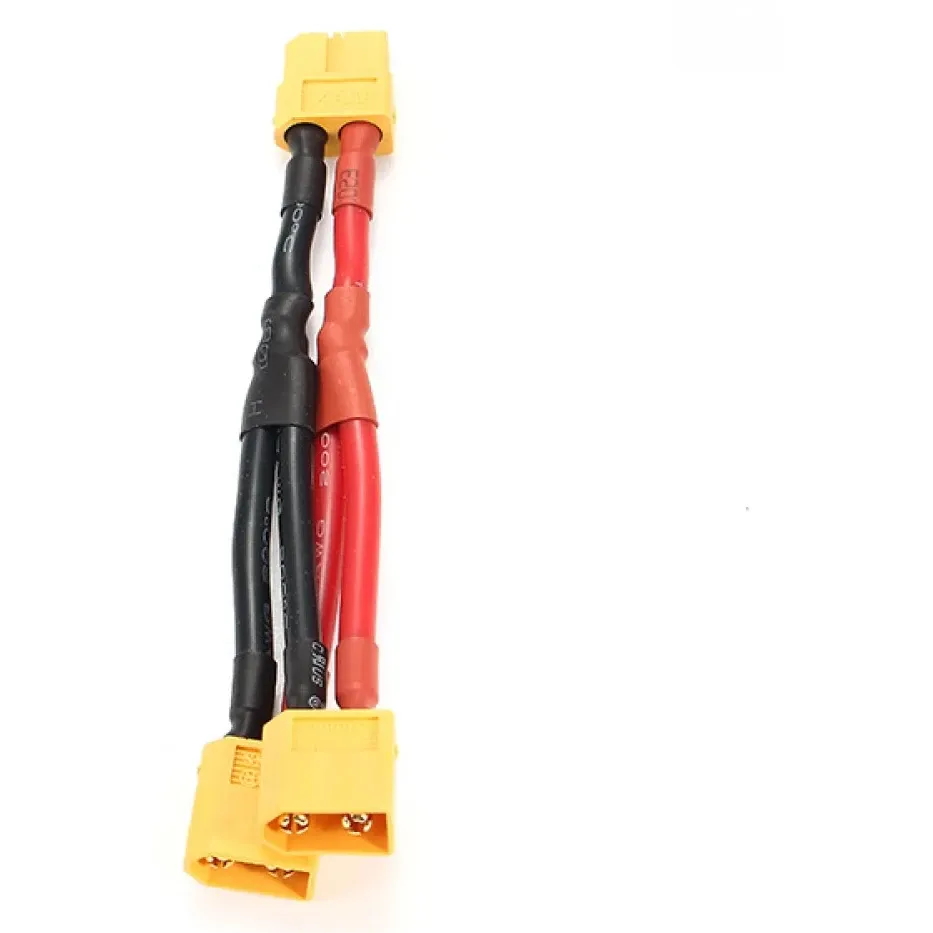 Amass XT60 Parallel Connector 1 Female to 2 Male, 14AWG