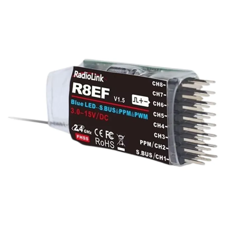 Radiolink R8EF 8-Channel 2.4GHz SBUS/PPM/PWM Receiver