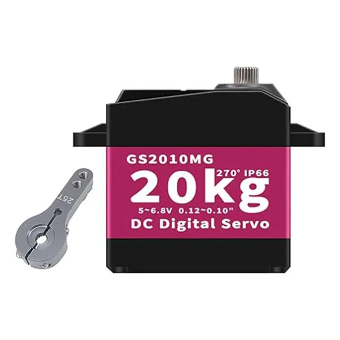 DYS Waterproof 20kg 6V Digital Servo, Full Metal Gear (IP65) — Rotation: 270°