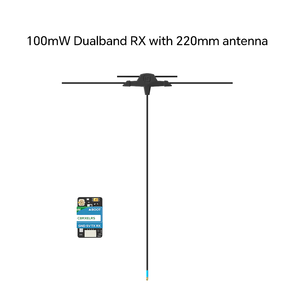 iFlight ELRS Dualband 100mW Receiver - 160mm Antenna