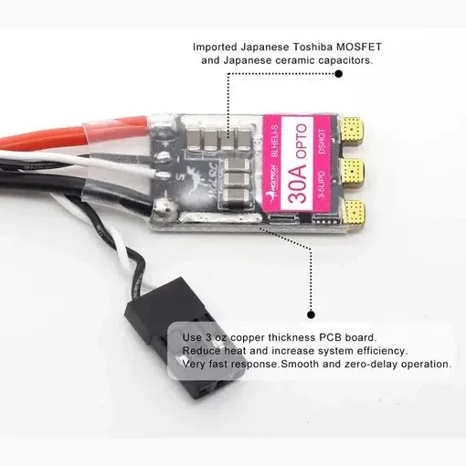 HGLRC 30A 3-5S DShot600 BLHeli_S ESC