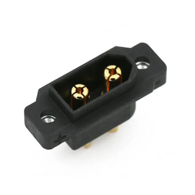 Amass XT60E-M Mountable XT60 Male Connector — Color: Black