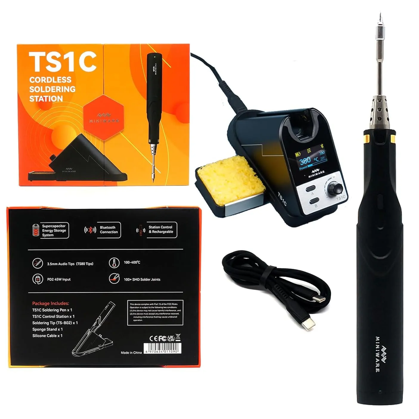 MINIWARE TS1C Rechargeable Smart Soldering Iron