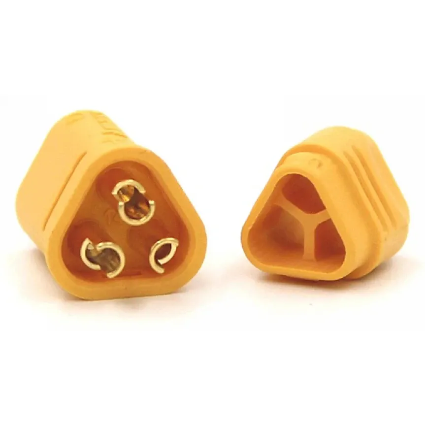 MT60 3.5mm 3-Pole Motor/ESC Bullet Connector Set (Male + Female)