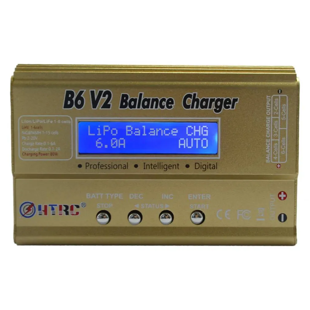 HTRC B6 V2 80W 1-6 Cells Balance Charger/Discharger