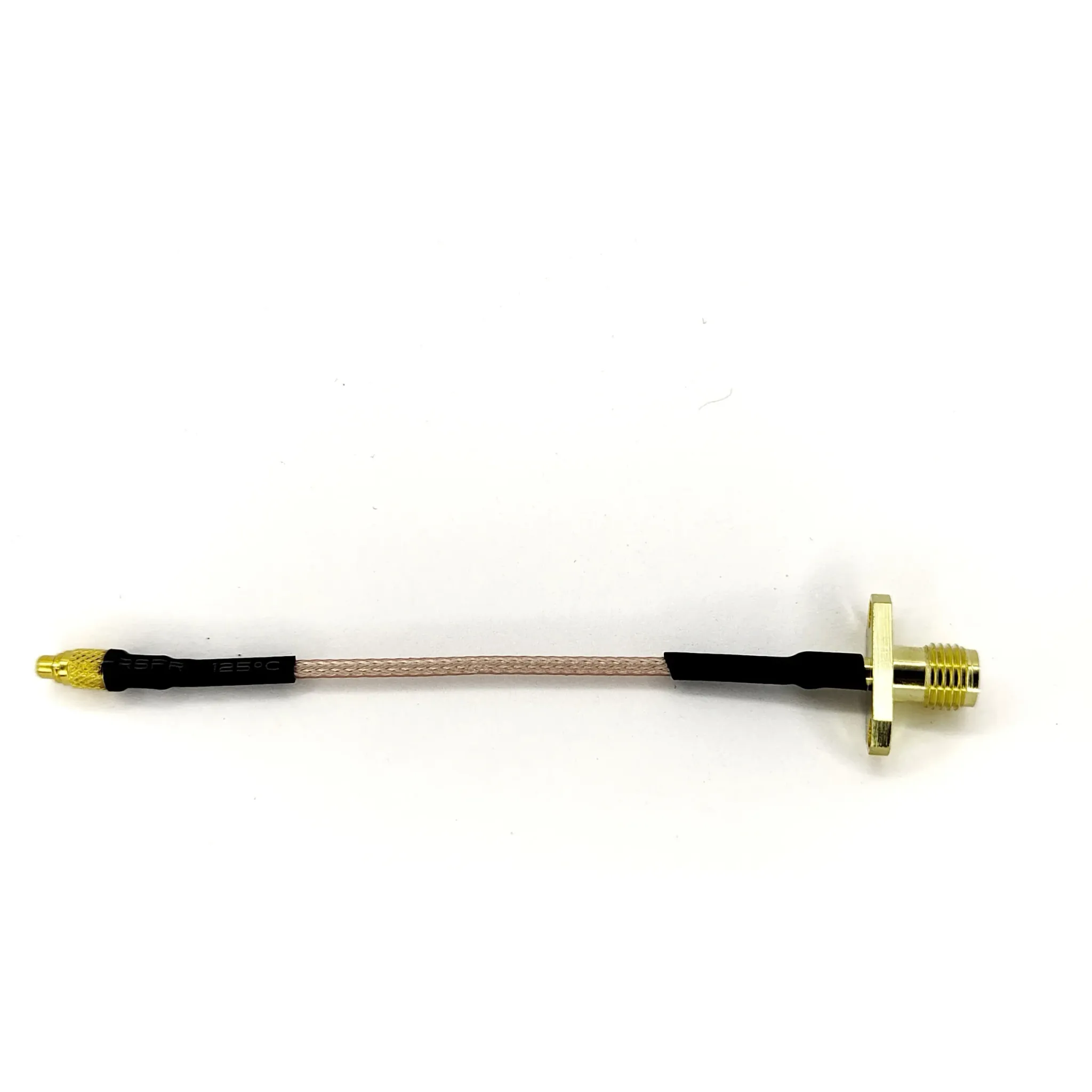 MMCX to SMA/RP-SMA Pigtail 70mm (2-Hole Flange Mount)