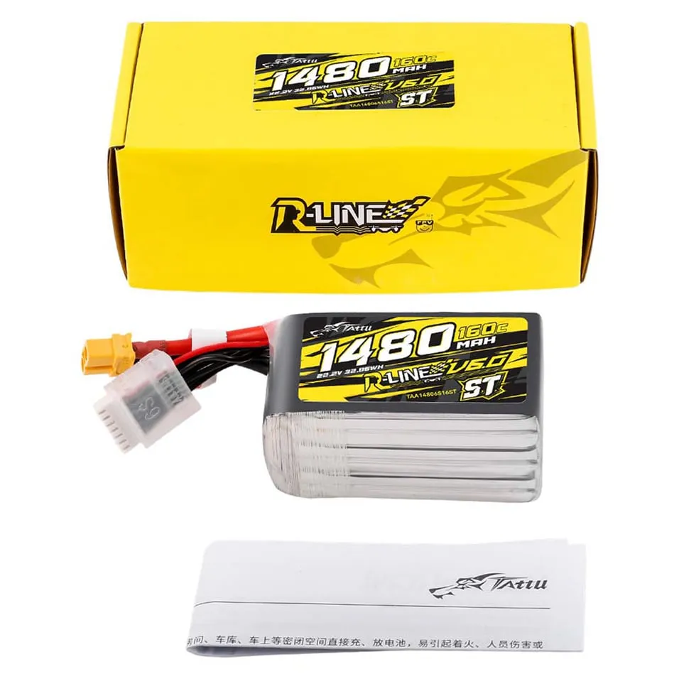 Tattu R-Line V6.0 6S 1480mAh 160C LiPo Battery (XT60)