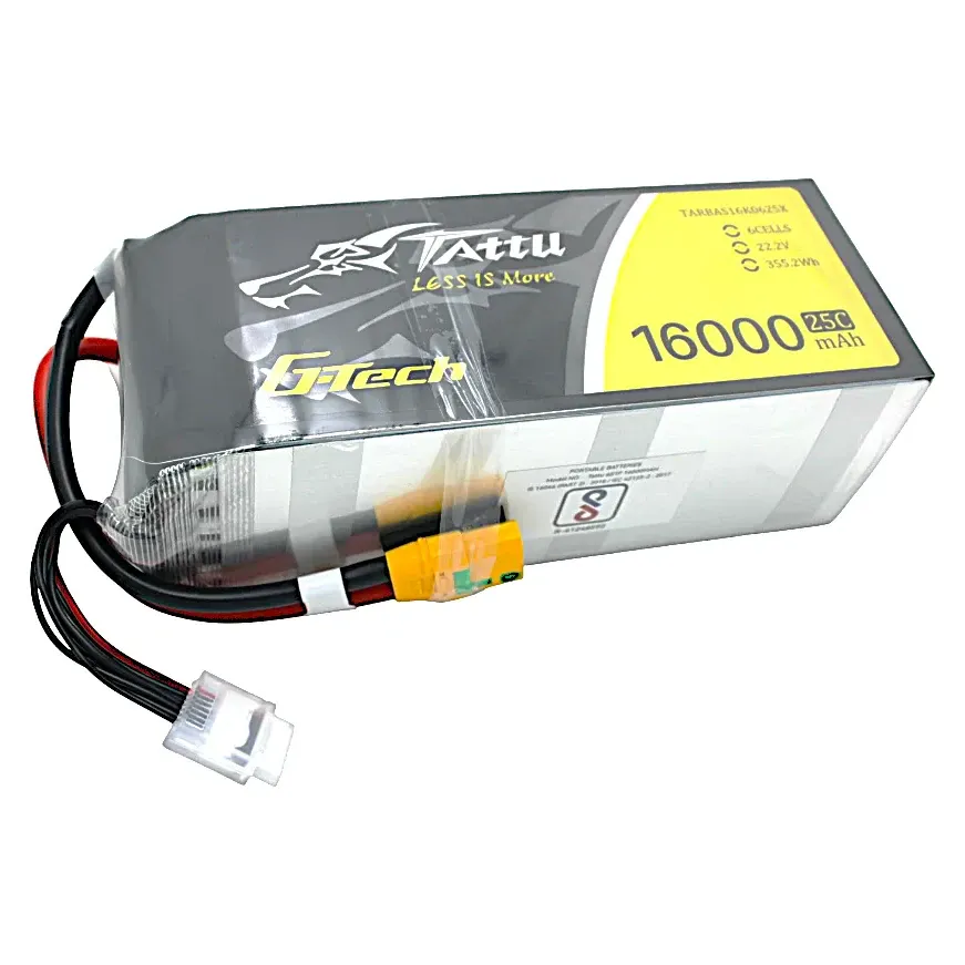 Tattu G-Tech 16000mAh 6S 25C 22.2V LiPo Battery (XT90-S)
