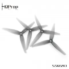 HQProp DP5.5x2.2x3 Light Grey Polycarbonate Tri-Blade Propeller (2CW+2CCW)
