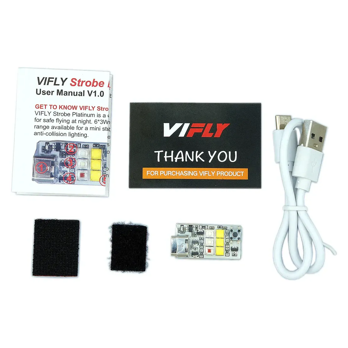 ViFly Strobe Platinum - 6 Cree LED Lights 1000 Lumen FAA Compliant