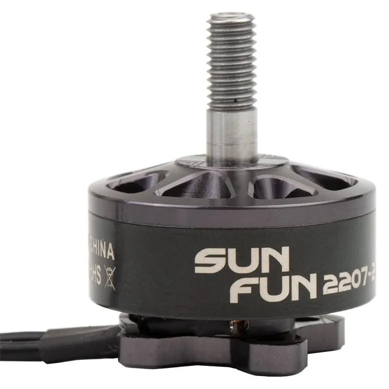 DYS Sun Fun SF2207 brushless motor, side view with M5 shaft