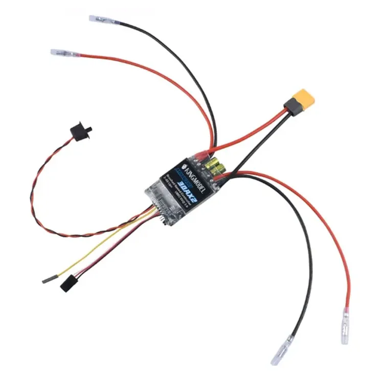 ReadyToSky Dual-Channel Bidirectional Brushed ESC for RC Tanks & Boats — Version: 30A×2, 2-6S