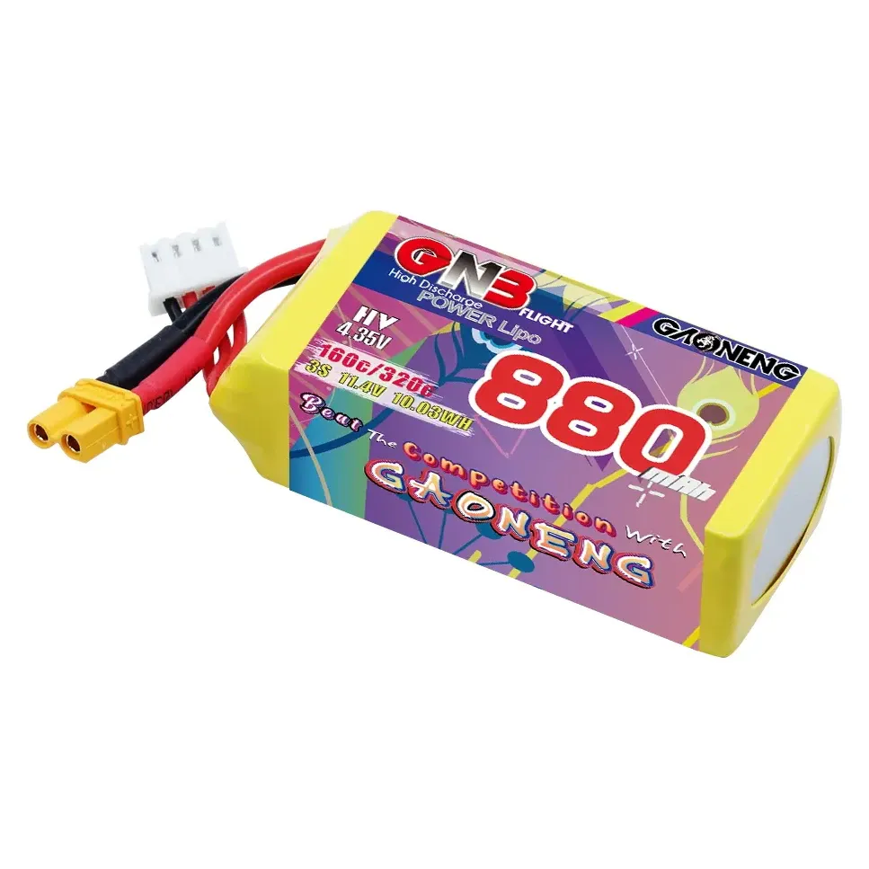 GNB 3S 11.4V 880mAh 160C LiPo Battery (XT30)