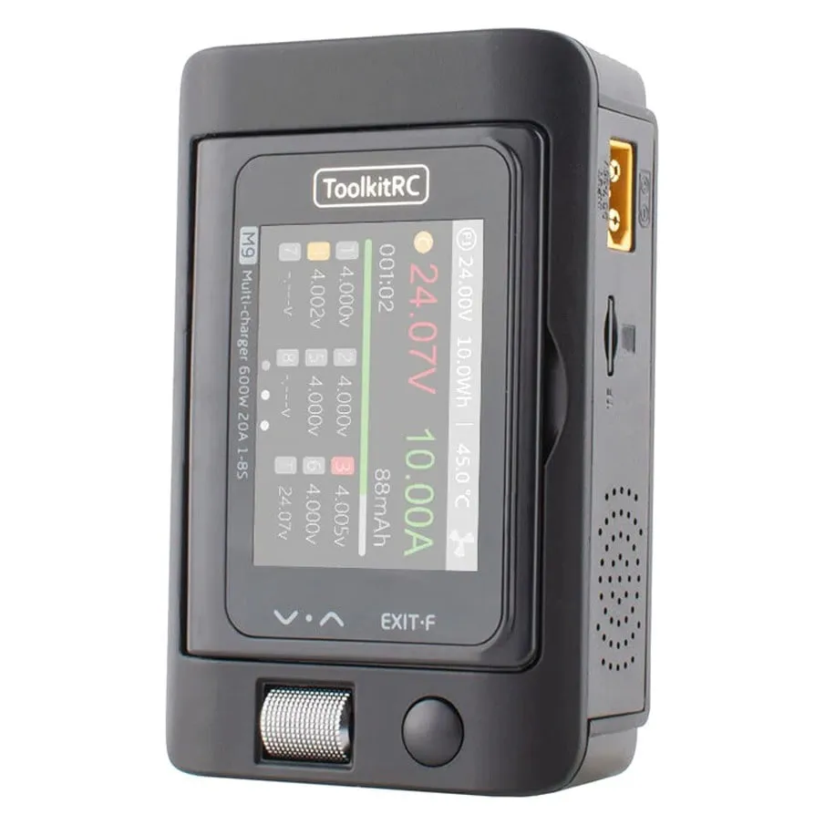ToolkitRC M9 600W 20A 1-8S Multi-Function DC Smart Balance Charger w/ Voice Alerts