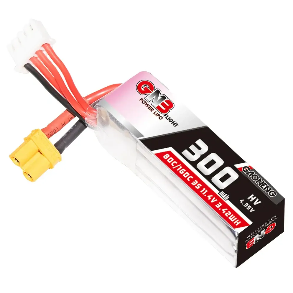 GAONENG GNB 300mAh 3S 11.4V 80C XT30 LiHV Battery