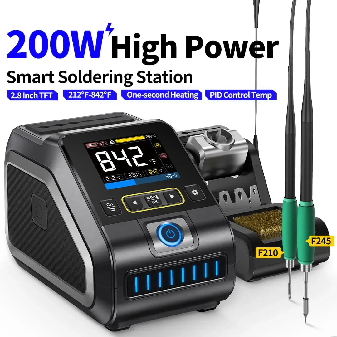 FNIRSI DWS-200 200W Rapid Heating Soldering Iron Station Kit