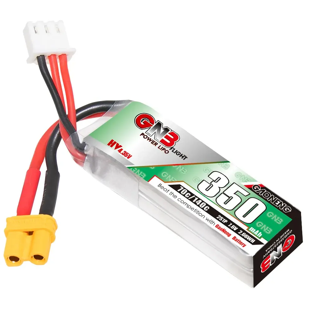 Gaoneng GNB 350mAh 2S 7.6V 70C LiHV Battery (XT30)