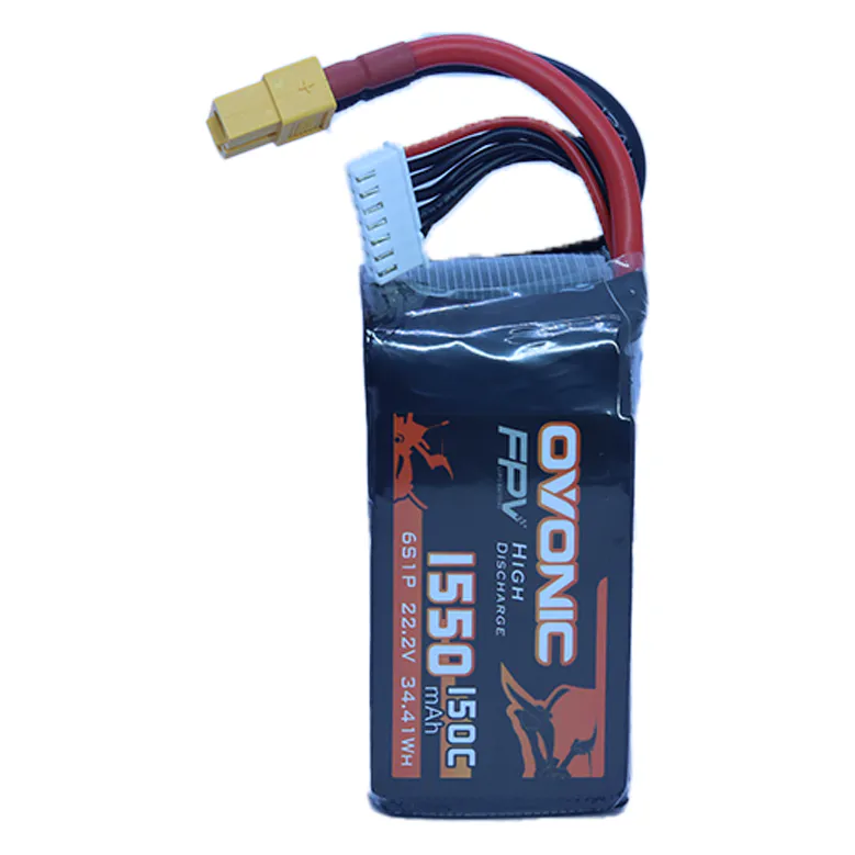 OVONIC 1550mAh 150C 6S1P LiPo Battery with XT60 Plug