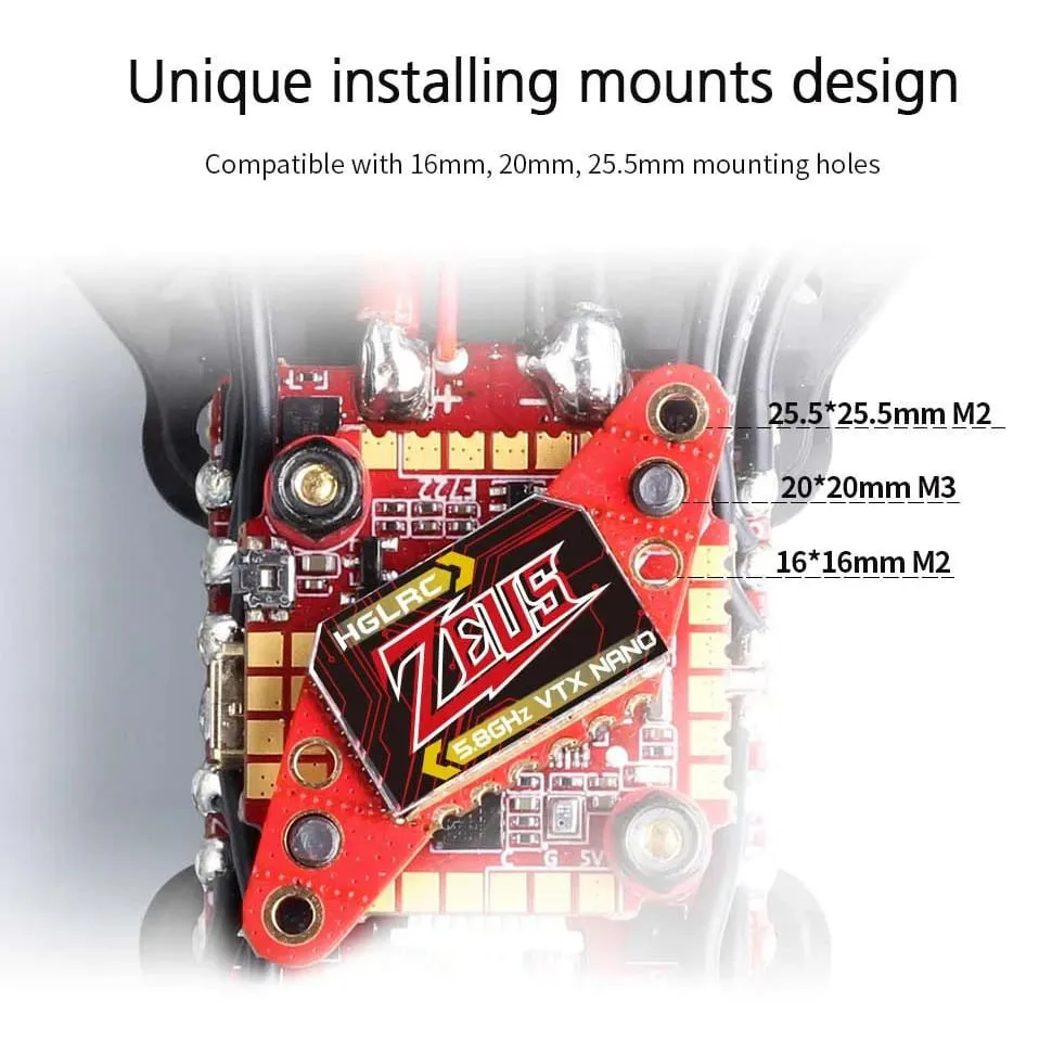 HGLRC Zeus Nano 350mW 16mm/20mm/25.5mm VTX