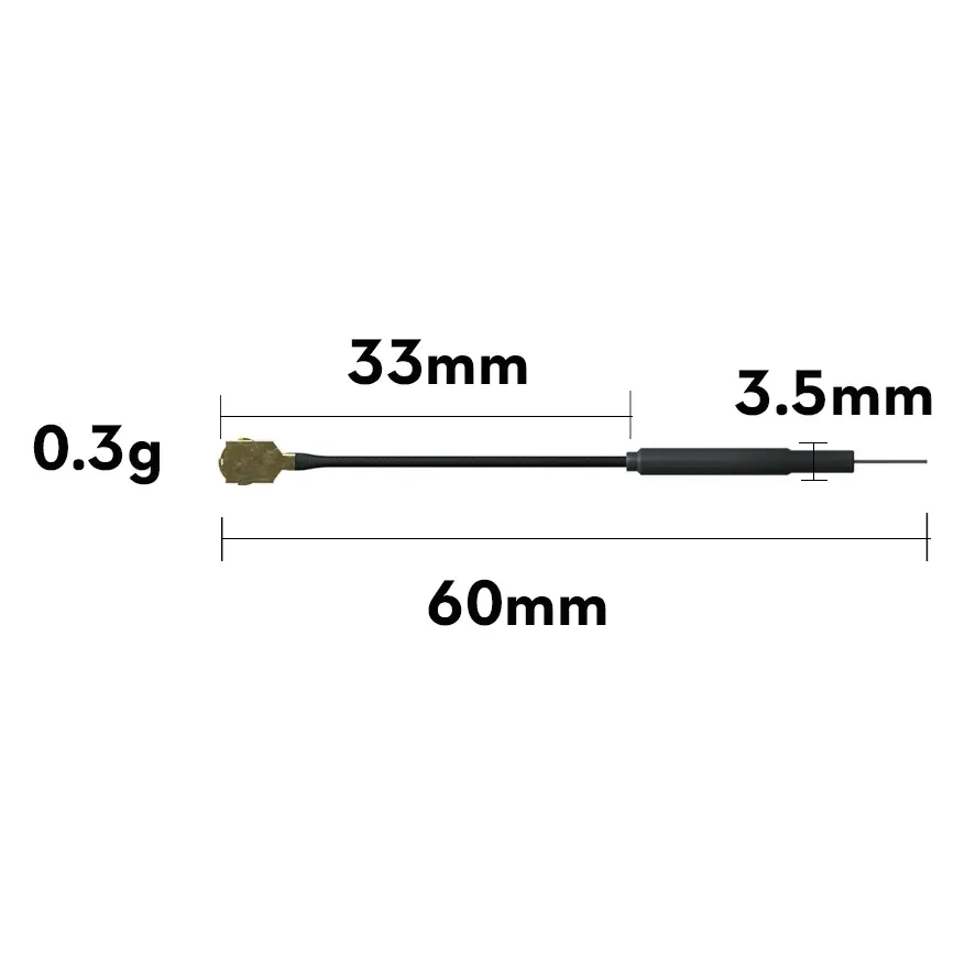 Flywoo 5.8G Light Brass VTX Antenna (U.FL, 3dBi)