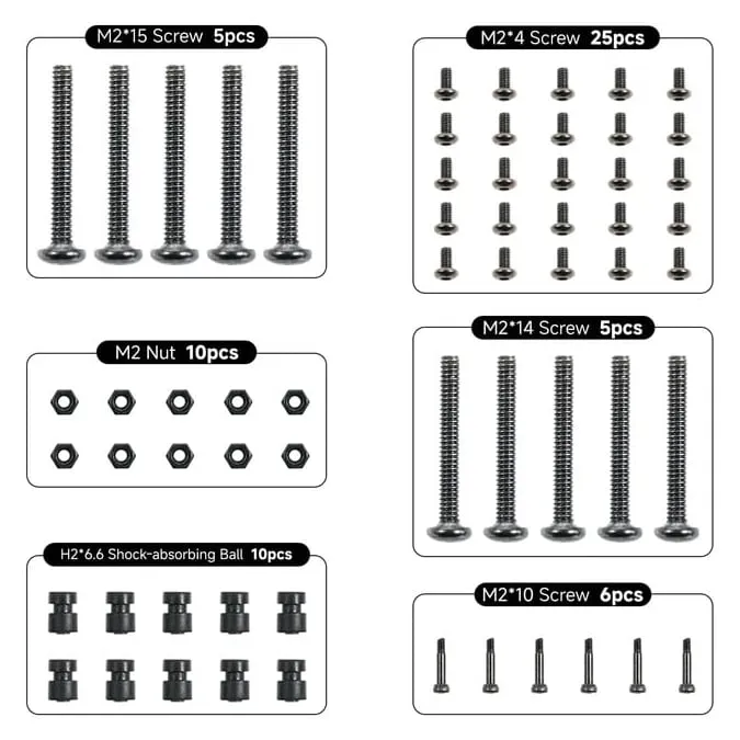 BetaFPV Screw Pack for Meteor65/75, Air75, Pavo20 & Aquila20 — Version: Pavo20 / Pavo20 Pro