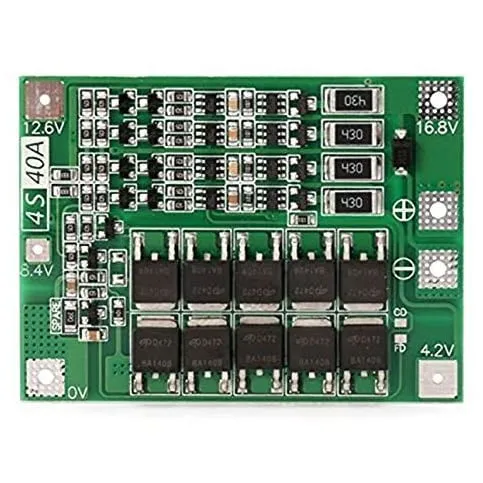 4S 40A 18650 Li-Ion Battery Protection Board with Balance (14.8V)