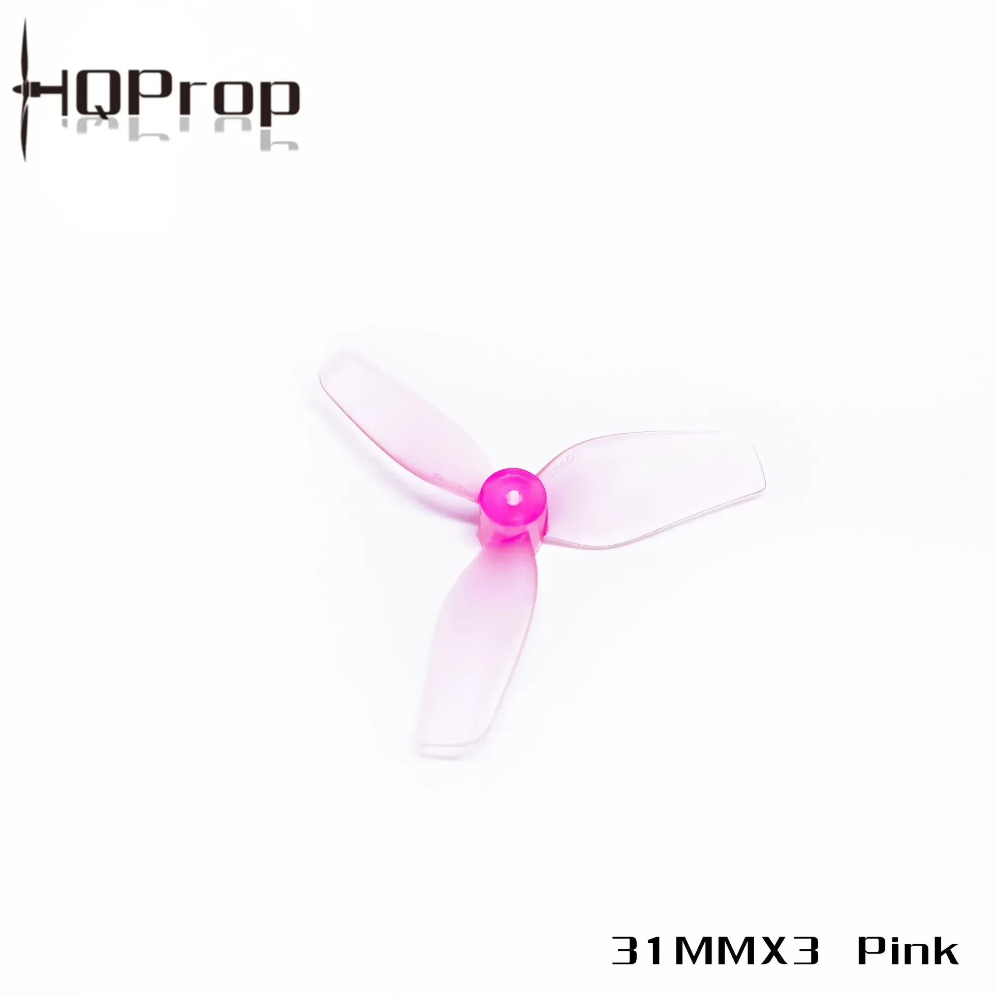 HQProp Ultralight Whoop Prop 31mm 1.2x1.1x3 (2CW+2CCW) 1mm Shaft — Color: Pink