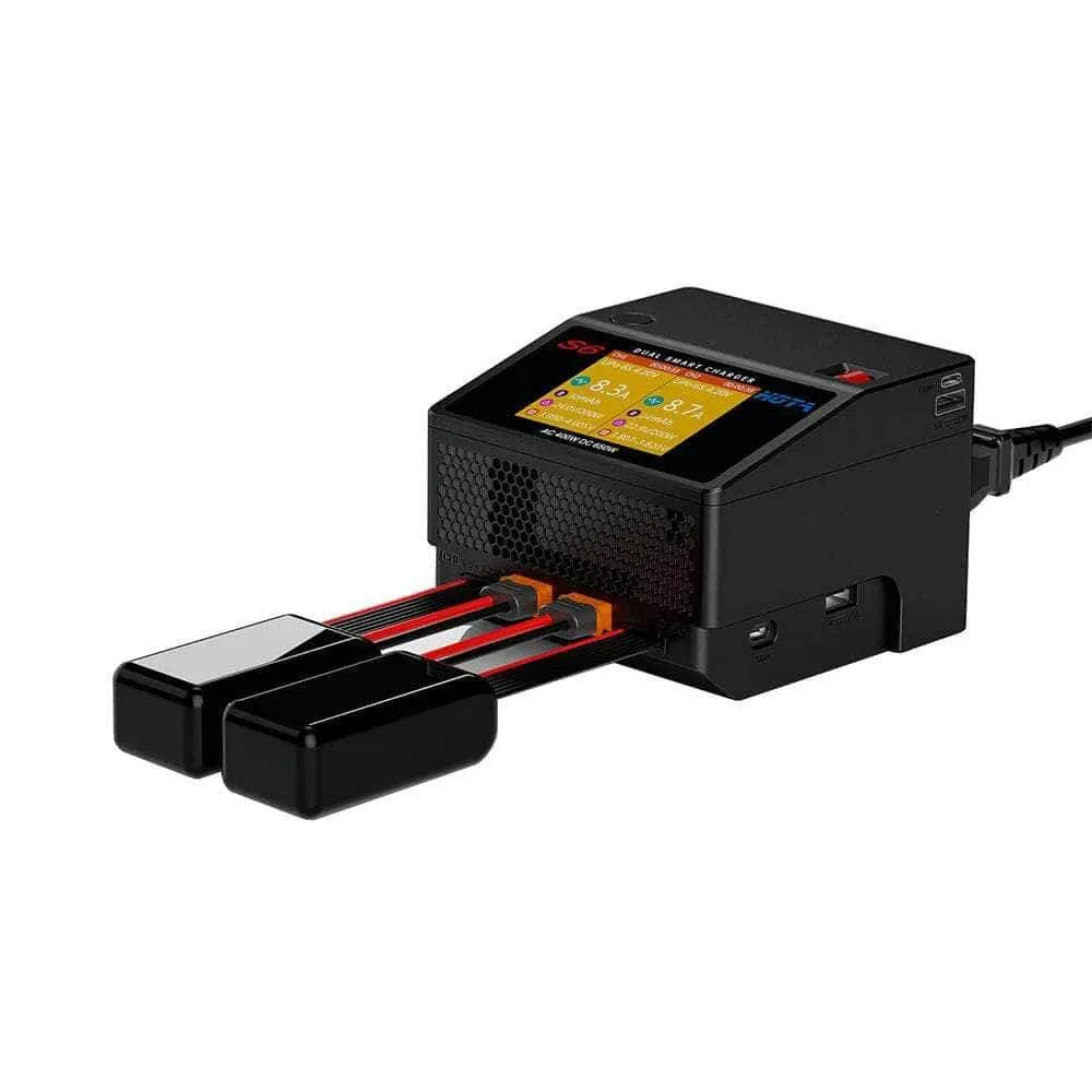 HOTA S6 AC 400W DC 325W×2 15A×2 Dual Channel Charger