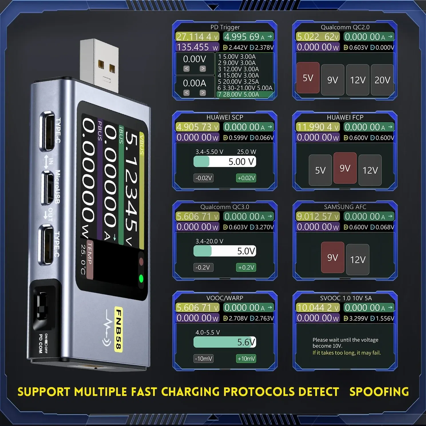 FNIRSI FNB58 USB Fast Charge Tester