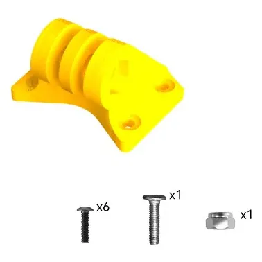 Generic Master 5 V1/HD V2 Adjustable GoPro TPU Mount - Yellow