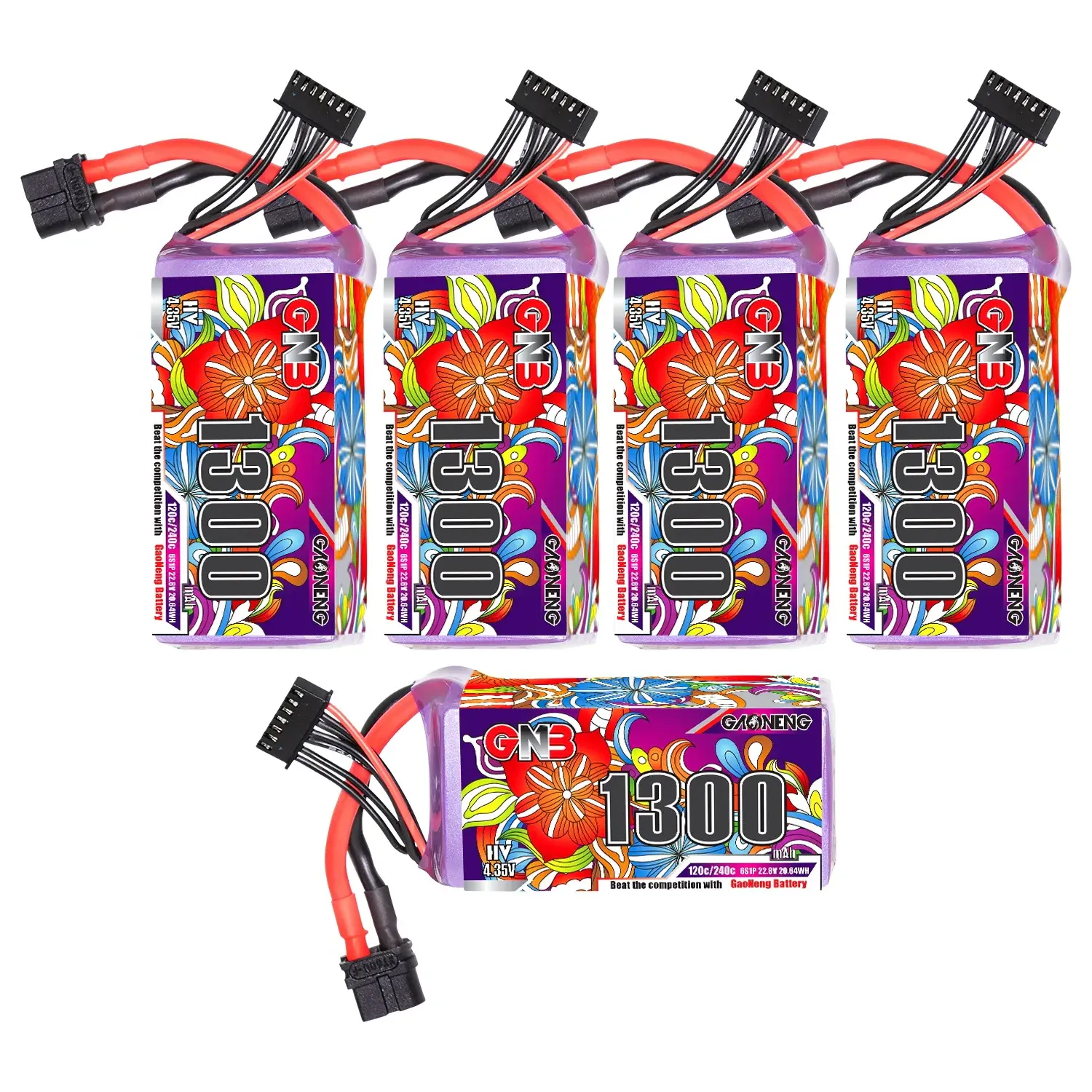 GNB LiHV 6S 22.8V 1300mAh 120C XT60 LiPo Battery