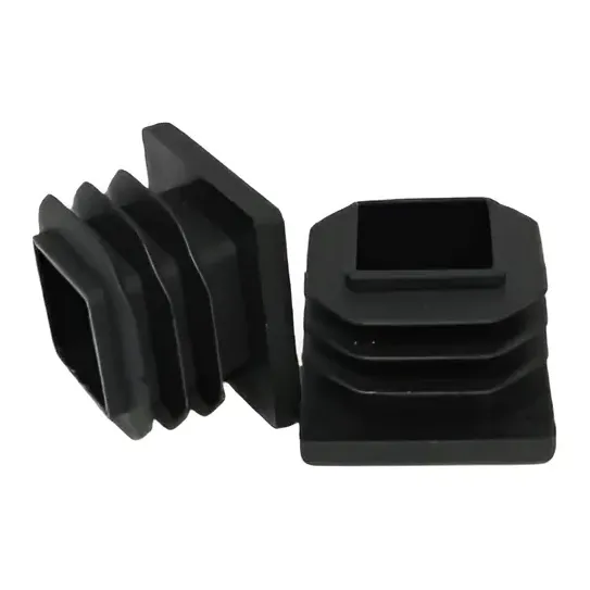 Naide Black Square Tube End Plug 20×20mm