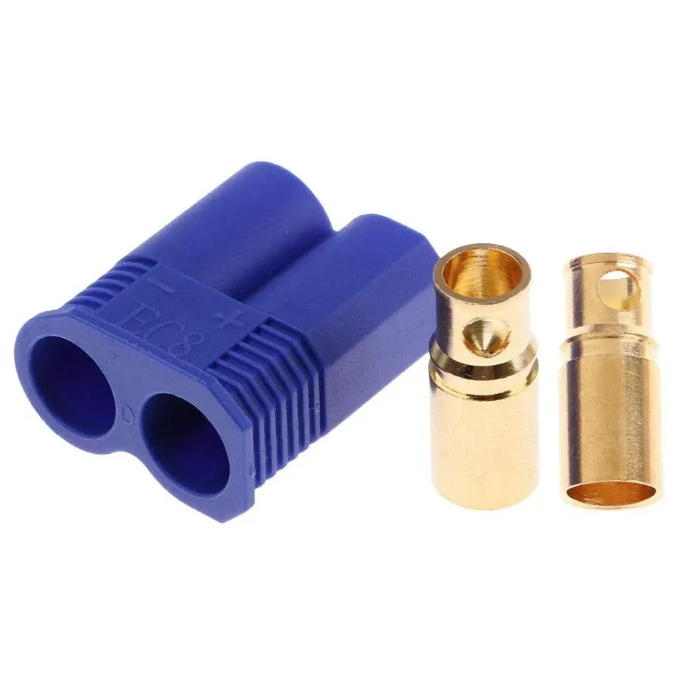 EC8 Gold-Plated LiPo Battery Connector (Male / Female)