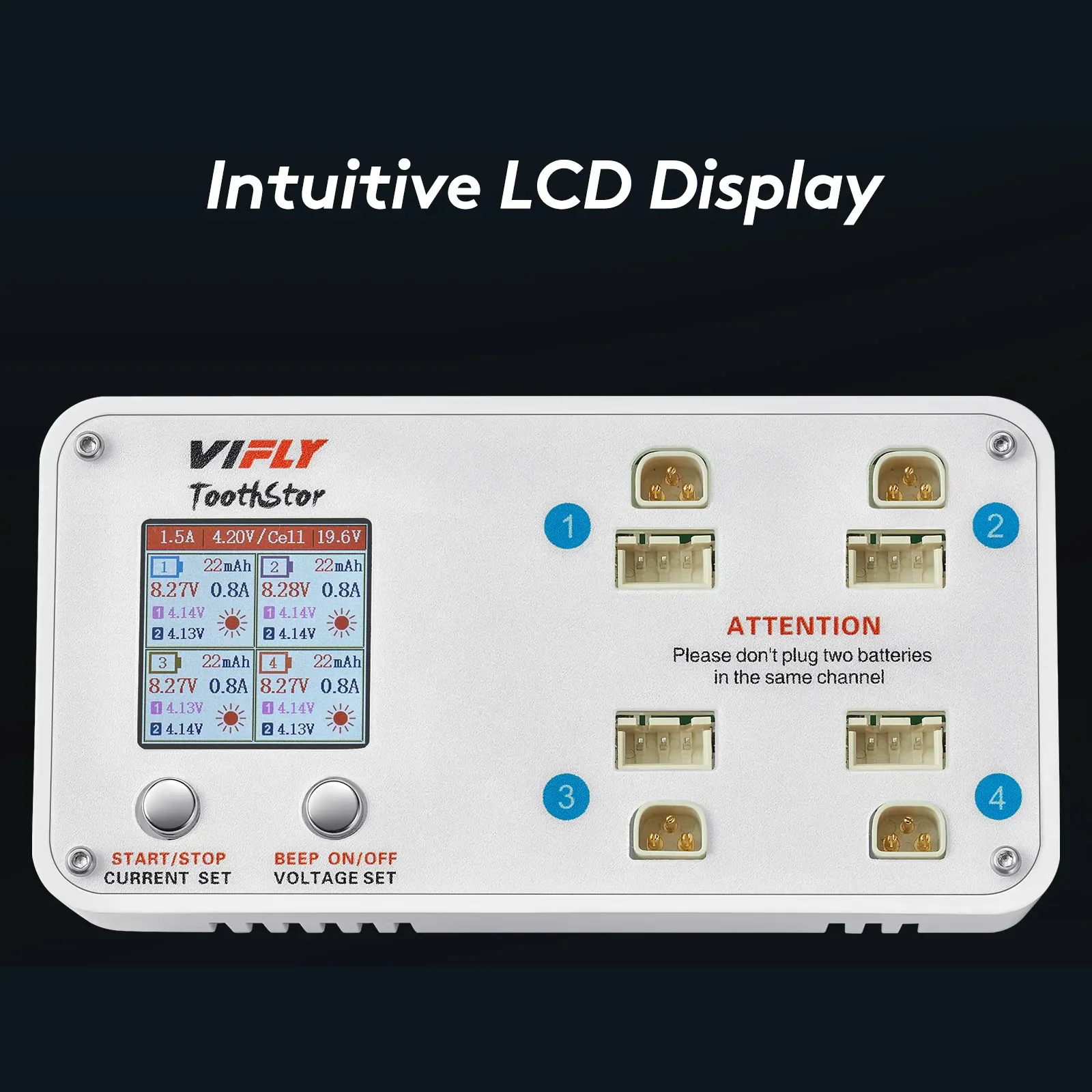 ViFly ToothStor 4-Port 2S Balance Charger