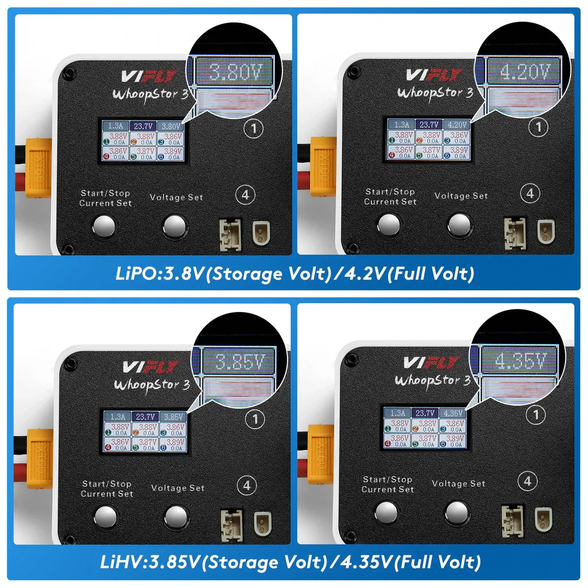 VIFLY WhoopStor 3 6-Port 1S LiHV/LiPo Battery Charger