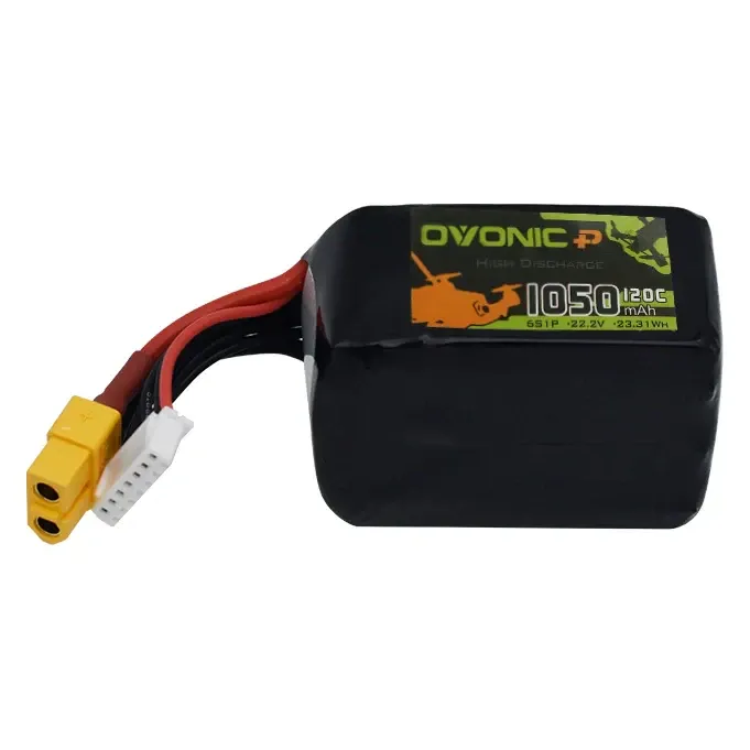 Ovonic 1050mAh 6S 120C 22.2V LiPo Battery with XT60 Plug