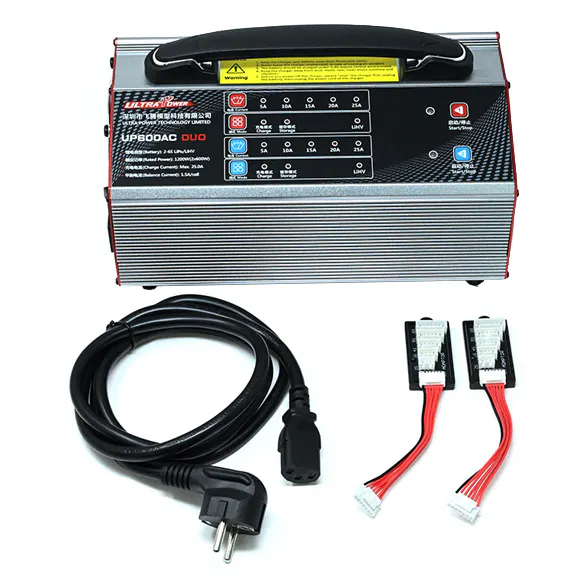 Ultra Power UP600AC DUO 2X600W 5A-25A Dual-Channel 2-6S LiPo/LiHV Drone Battery Charger