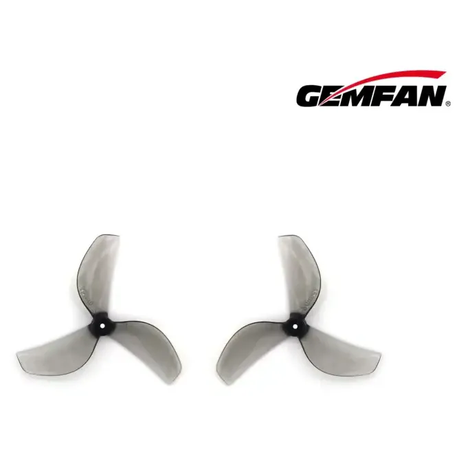Gemfan 45mm 3-Blade Polycarbonate Propeller (Set of 8 — 4CW+4CCW) — Size: 1mm / Color: Clear Gray