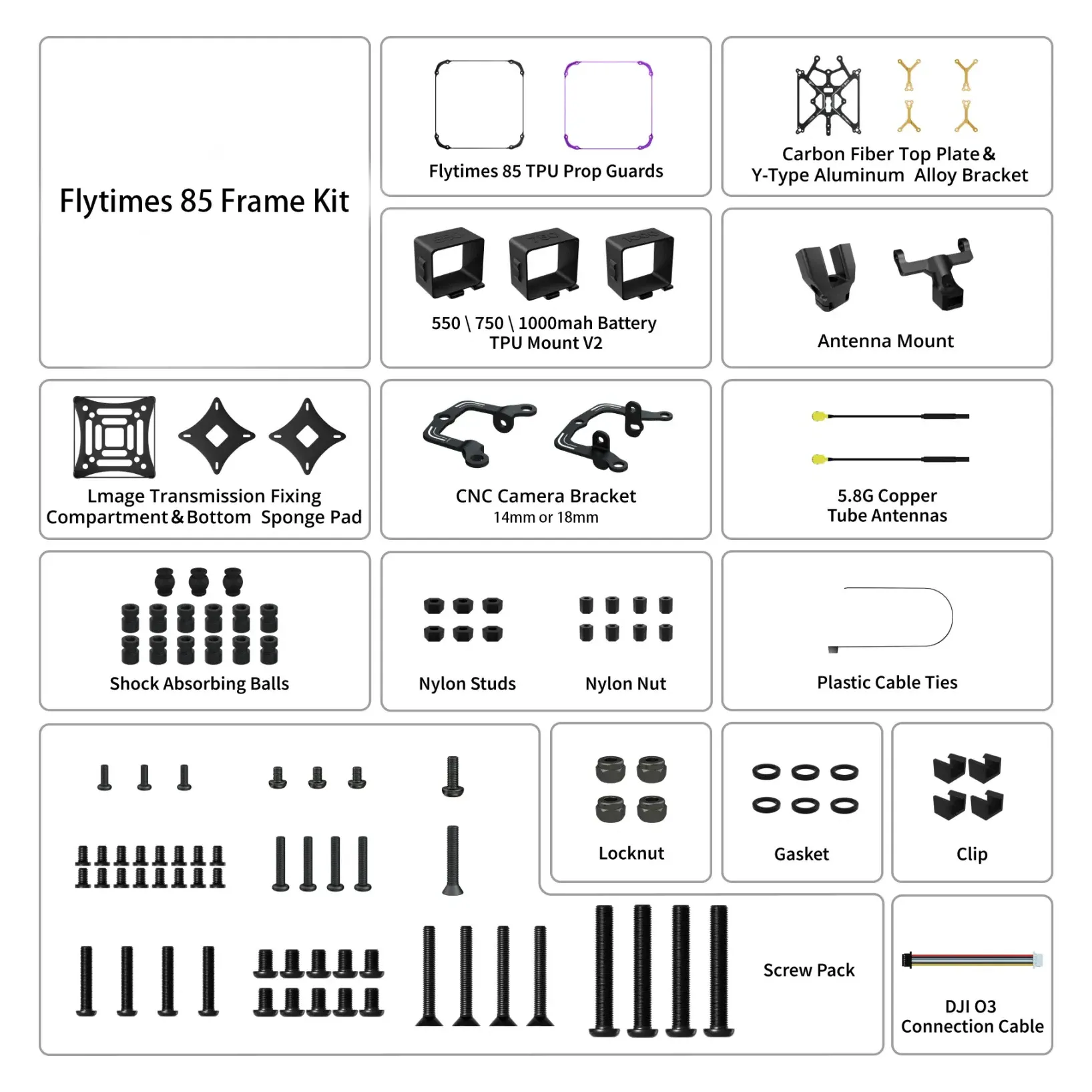 Flywoo Flytimes 85 DJI O4 Frame Kit