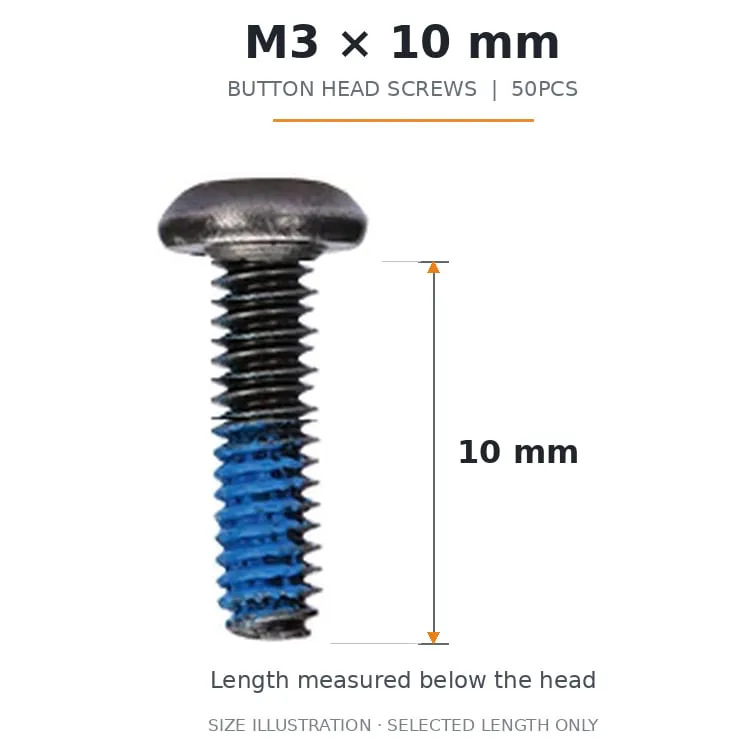 FlyFishRC M3 Button Head Screws Pack (50PCS)
