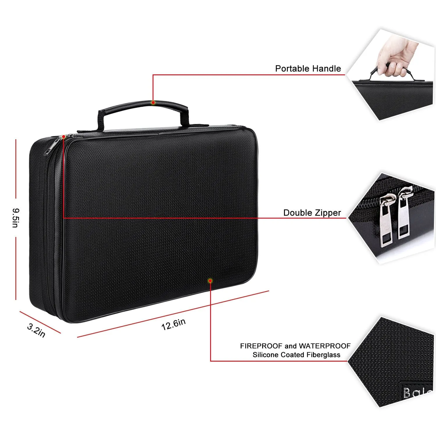 Battery Vault Fireproof Storage Box with BT-168 Tester