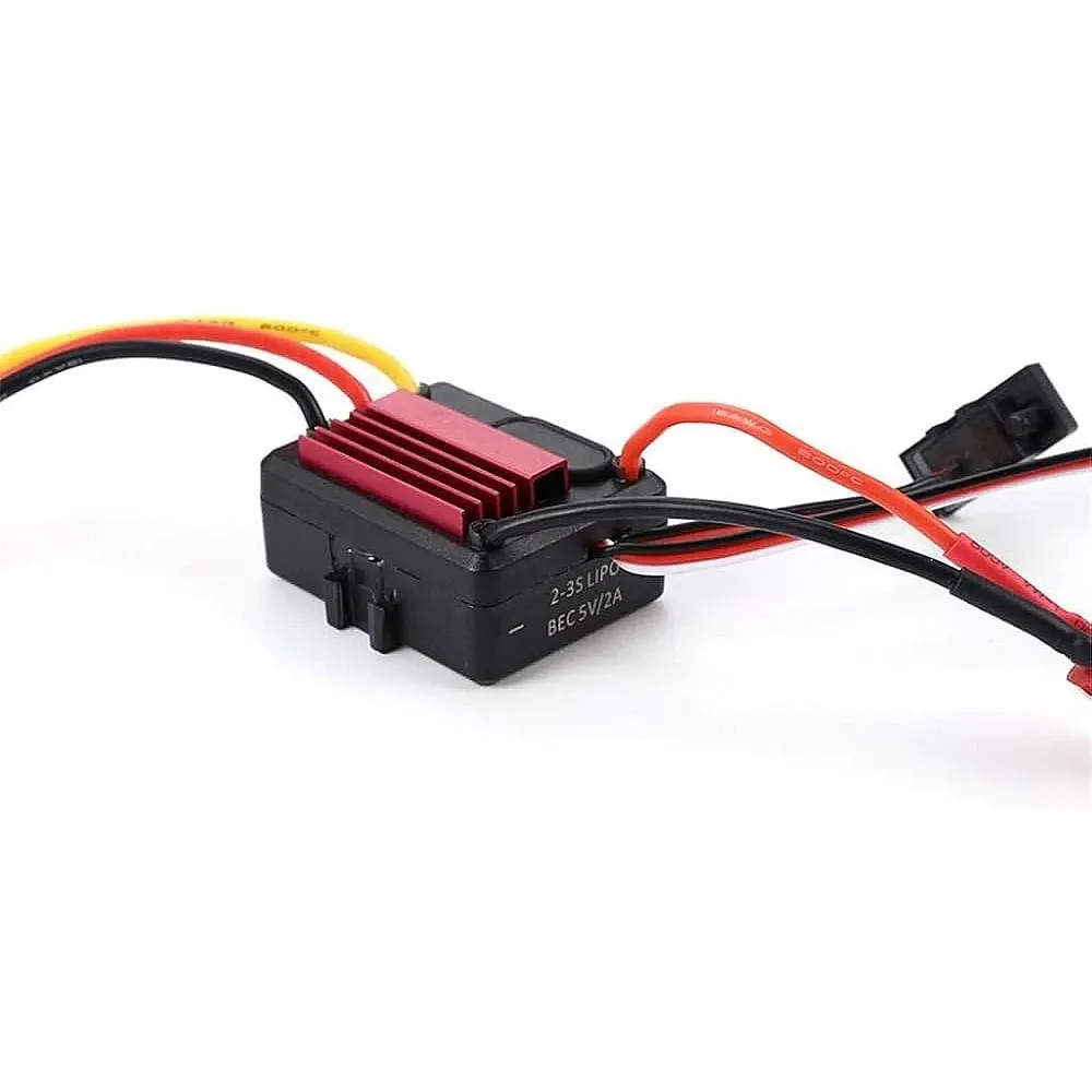 35A Brushless RC Car ESC, 2-3S with T-Plug (Red)